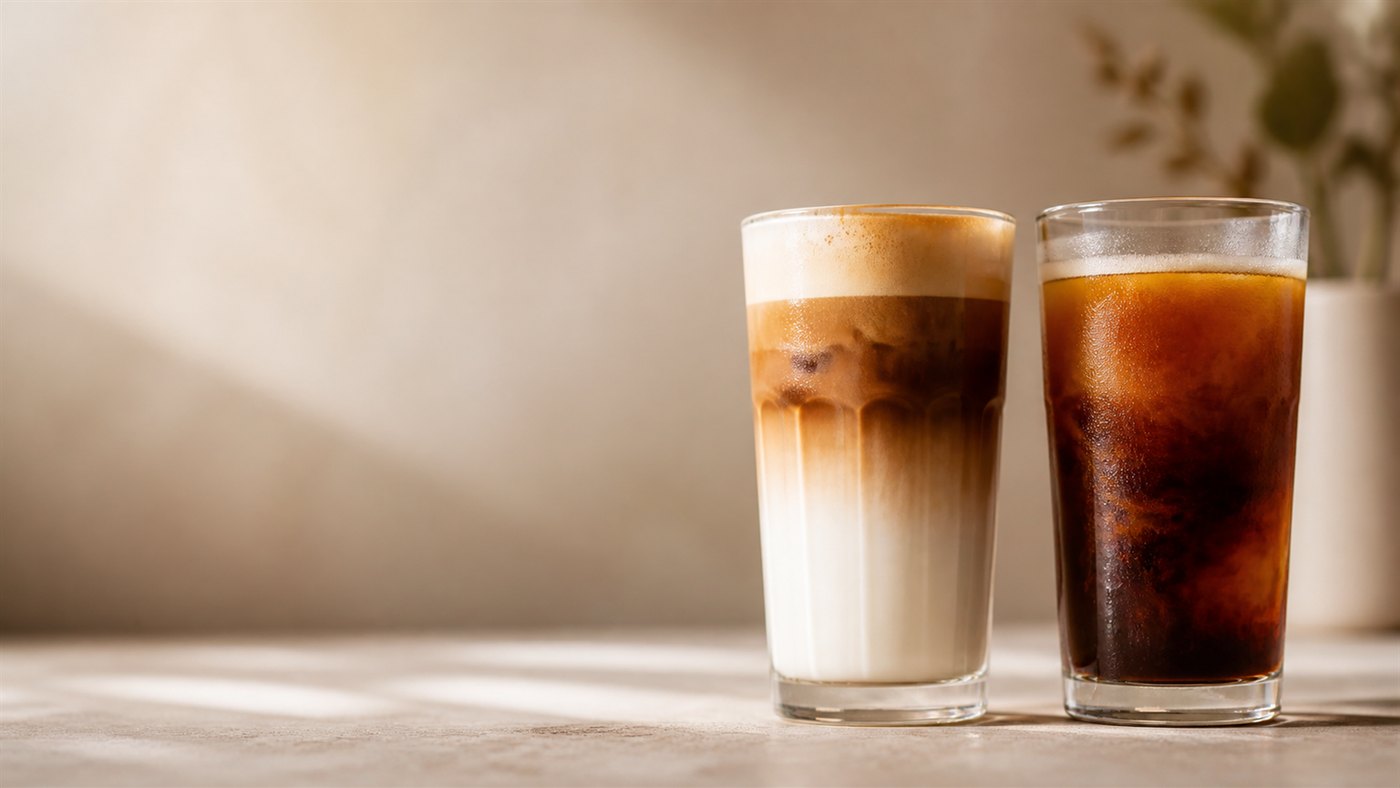 Caffe latte a latte macchiato