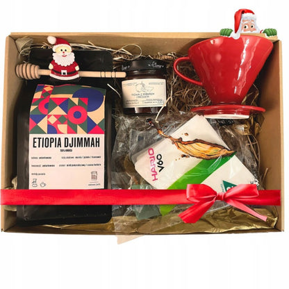 Zestaw prezentowy BOX, świeżo palona kawa z palarni AromaCafe