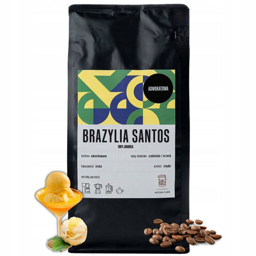 Kawa smakowa Adwokatowa, opakowanie 1 kg, ziarnista kawa aromatyzowana na bazie 100% Arabica z palarni AromaCafe