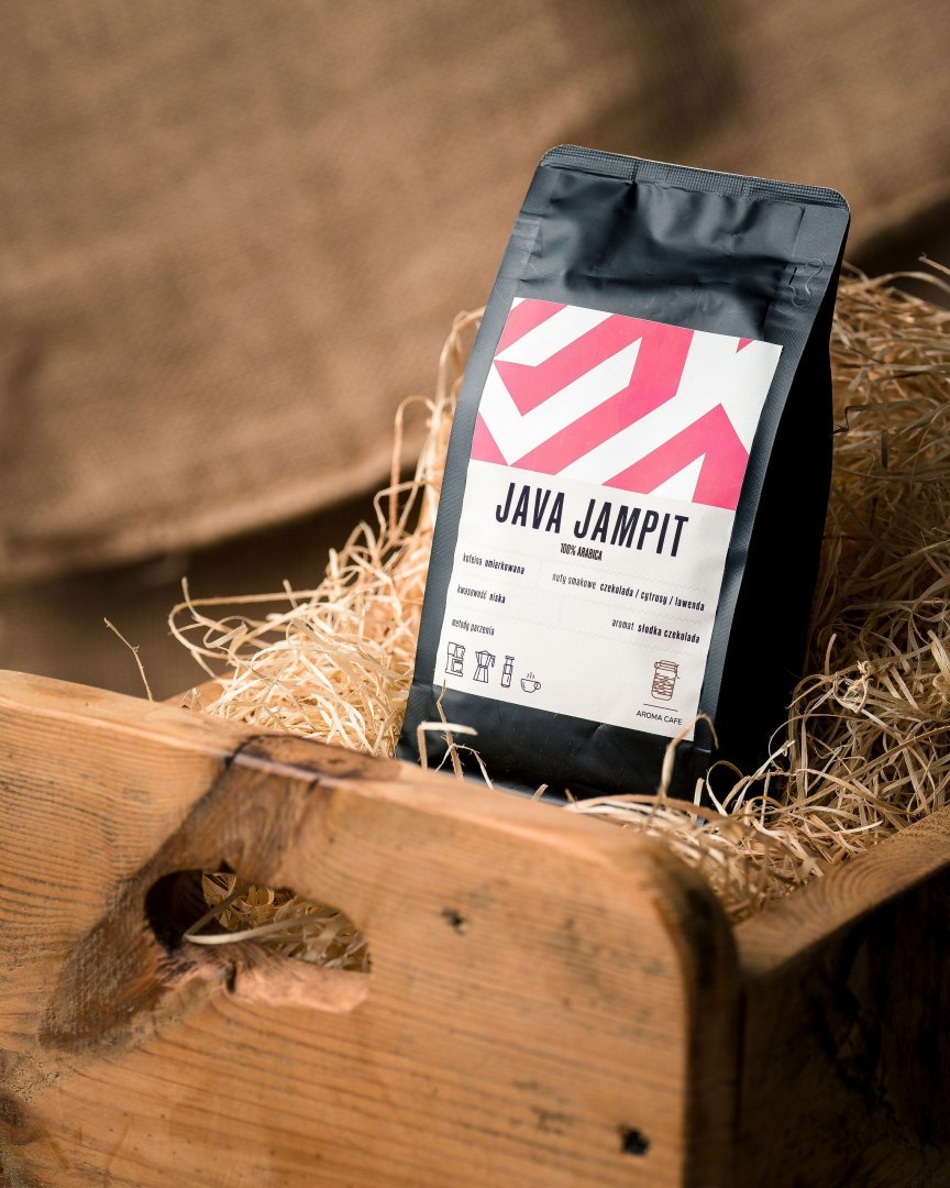 Java Jampit, opakowanie 500 g, świeżo palona kawa ziarnista 100% Arabica z palarni AromaCafe