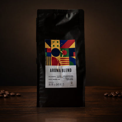 Aroma Blend, kawa ziarnista świeżo palona, opakowanie