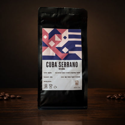 Cuba Serrano, kawa ziarnista świeżo palona, opakowanie