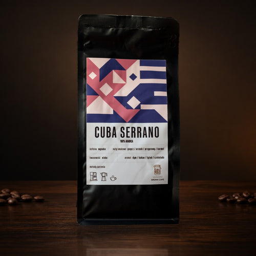 Cuba Serrano, kawa ziarnista świeżo palona, opakowanie