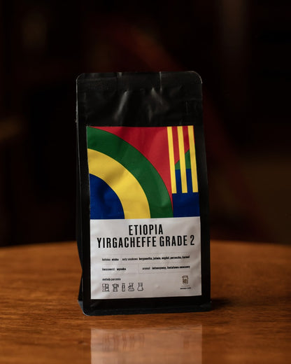 Etiopia Yirgacheffe Grade 2, opakowanie kawy ziarnistej
