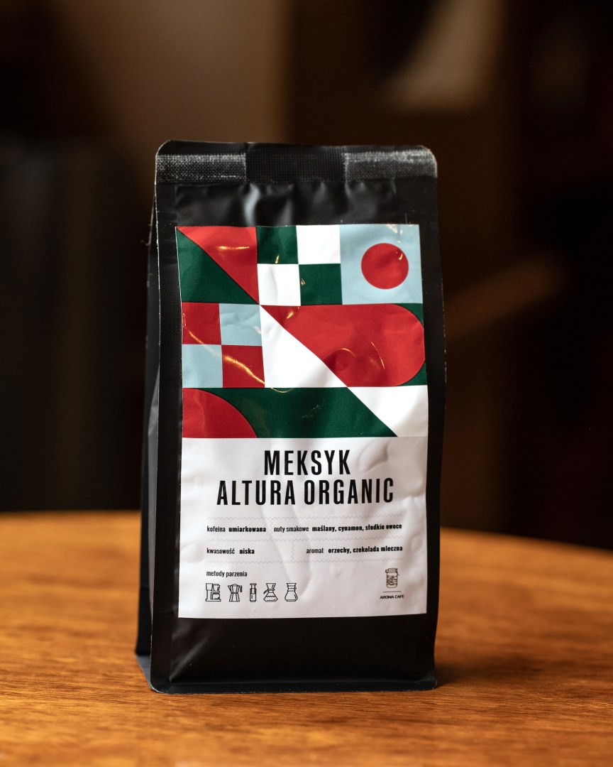 Meksyk Altura Organic, opakowanie kawy ziarnistej