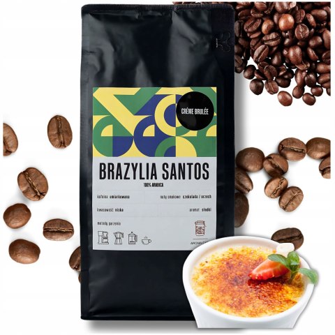 Kawa SMAKOWA Creme Brule Ziarnista Aromatyzowana Arabica 100% 500g Brazylia