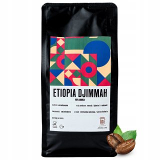 KAWA ZIARNISTA ETIOPIA DJIMMAH 500G ŚWIEŻO PALONA 100% ARABICA - Aroma Cafe